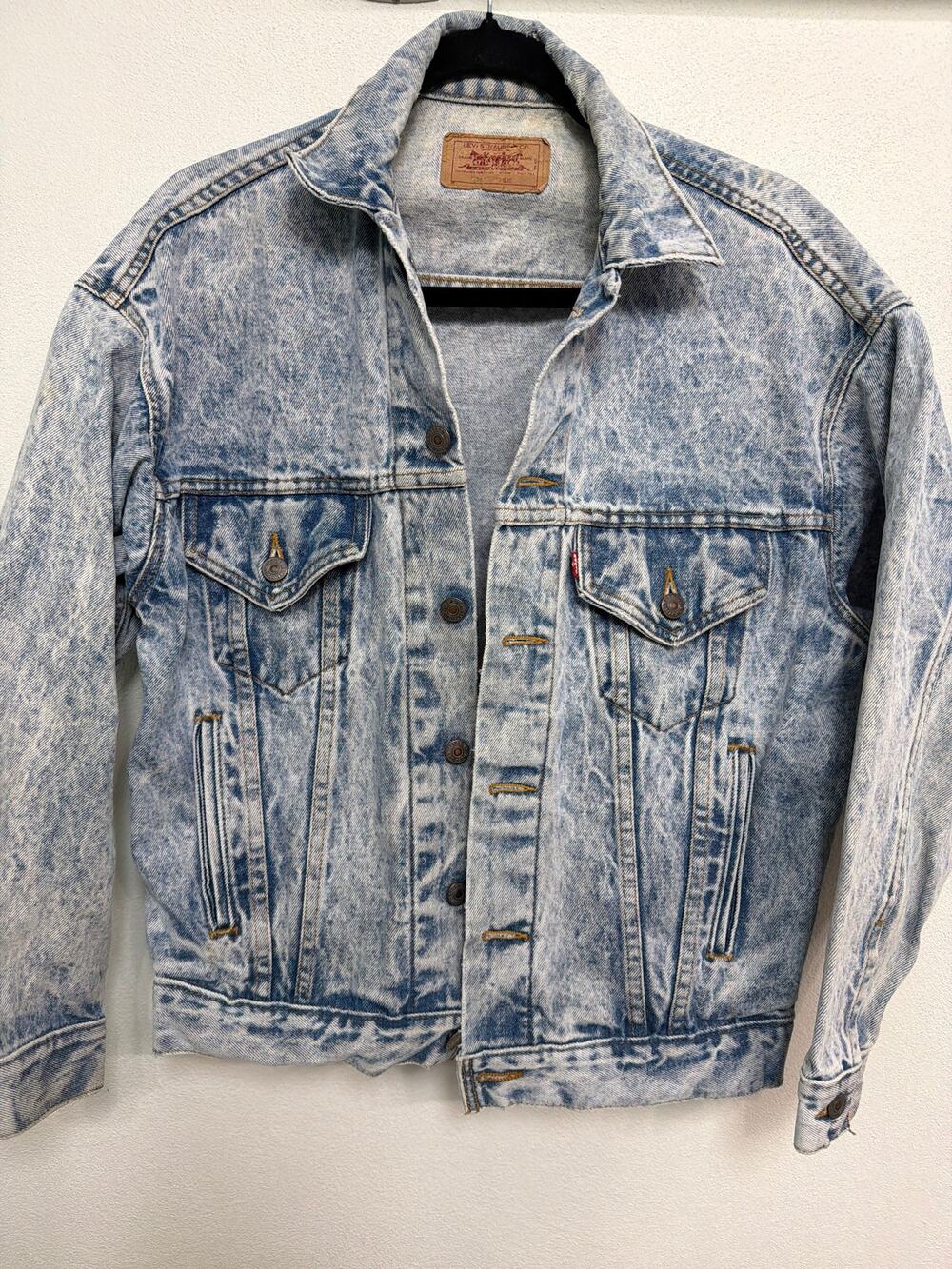 Vintage Levi’s Denim Trucker Jacket Size Small Acid Wash 70507-0291 Made in USA